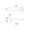 Gineico Marine - Foresti and Suardi -Bathroom Accessories-'Strip' Folding Wall Mixer-FS-4175 - Draw