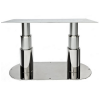 Table Pedestal with Twin Legs and Oval Base