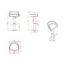 Gineico Marine - 2021-Table Pedestal GM-BS104 Draw